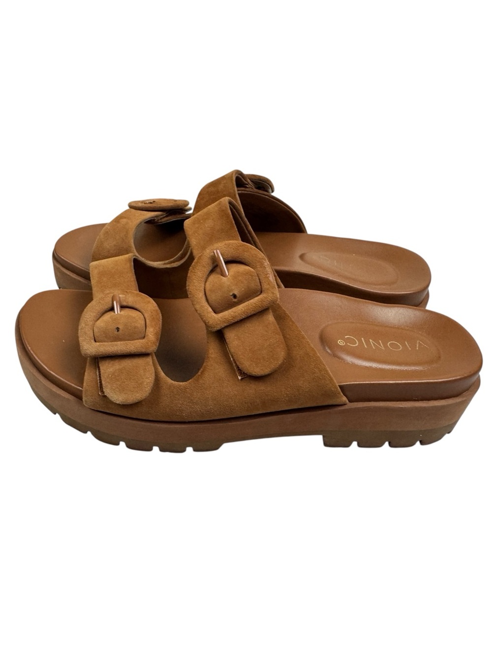 Vionic Capitola Suede Platform Women's Slide Sandals Size 7